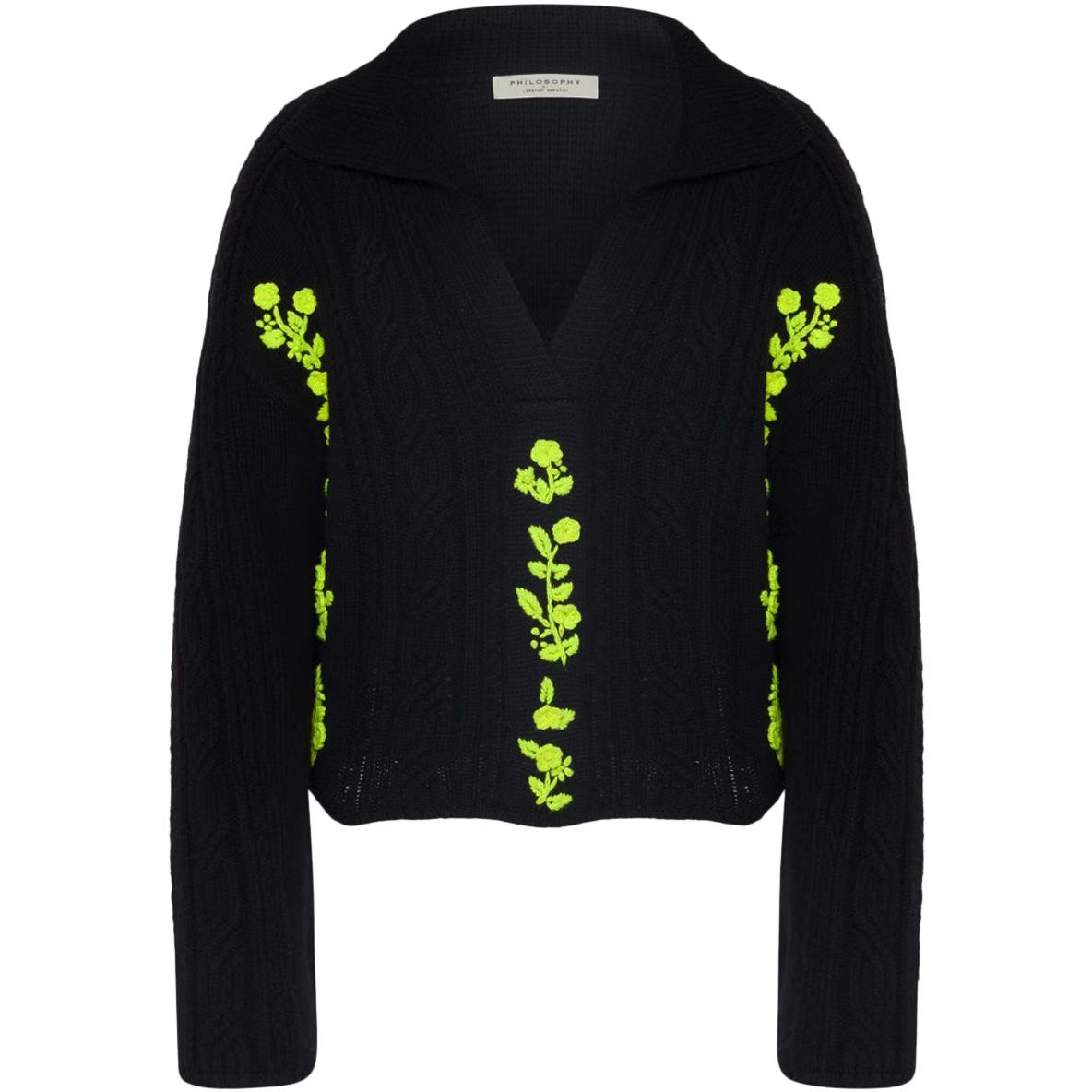 Maglia Polo Con Ricamo 0902 5702 A1027 FANTASIA GIALLO PHILOSOPHY 