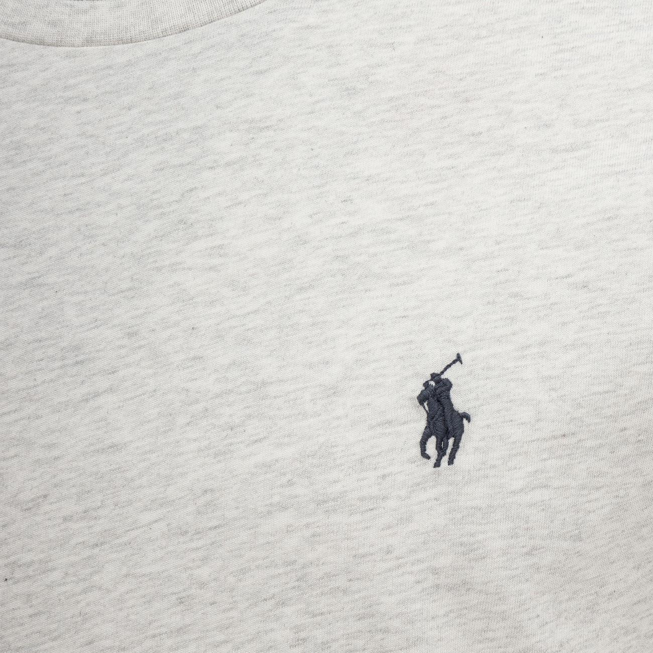 T-Shirt Girocollo In Cotone Con Logo Uomo Cream 710671438 241 CREAM HTR POLO RALPH LAUREN 