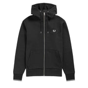 Felpa Con Cappuccio E Zip Uomo Nero J7536 198BLACK FRED PERRY 