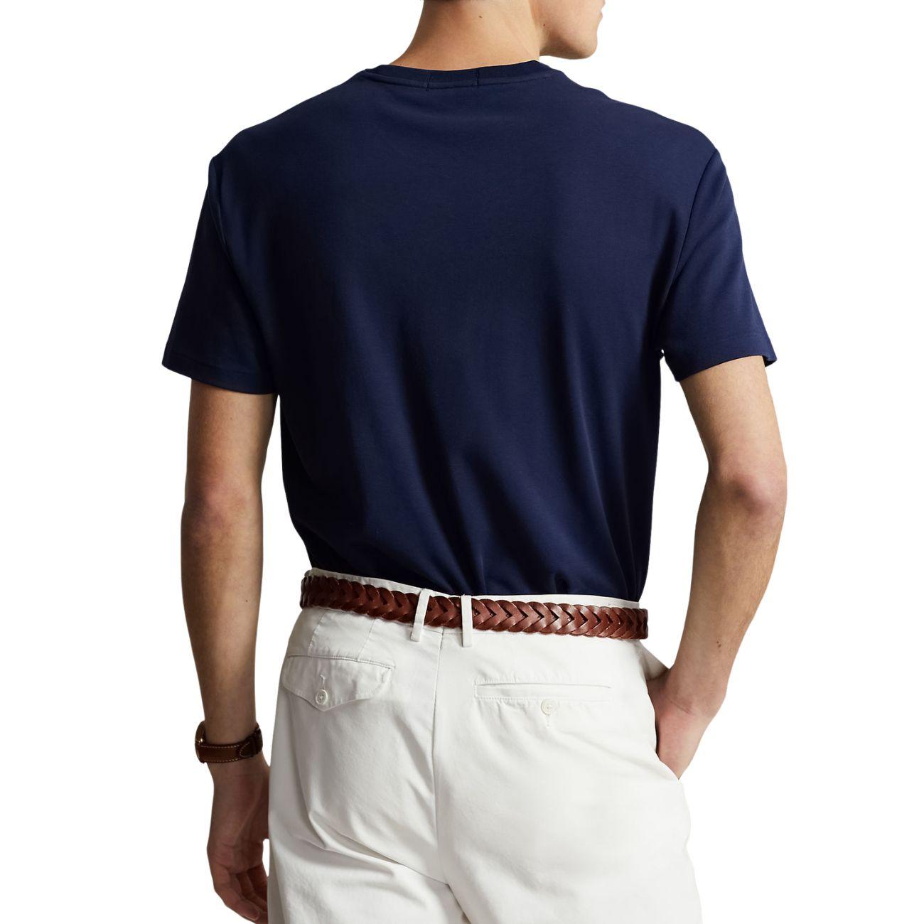 T-Shirt In Cotone Custom Slim Fit Uomo Refined Navy 710740727 003 REFINED NAVY POLO RALPH LAUREN 