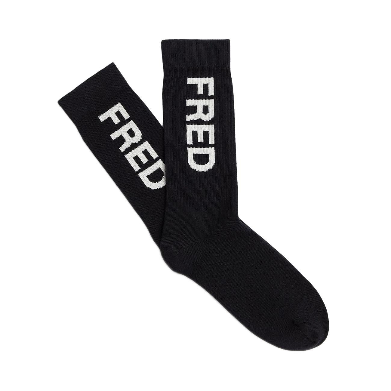 CALZE U. BRANDED RIB FP C5137 102/BLACK FRED PERRY 