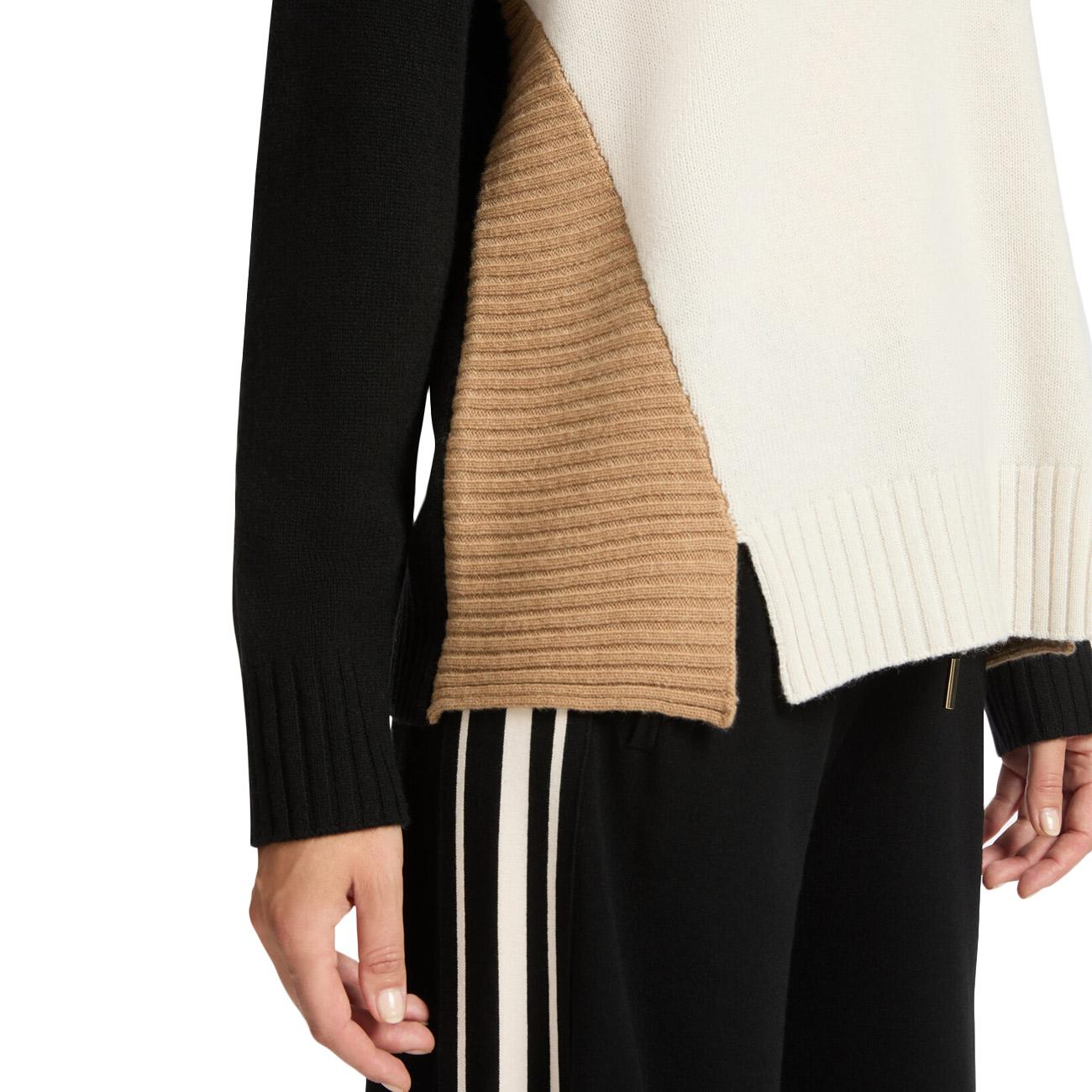 Maglia Colour Block M475Z000608N 0B1 SES/GESSO/NERO ELENA MIRO' 