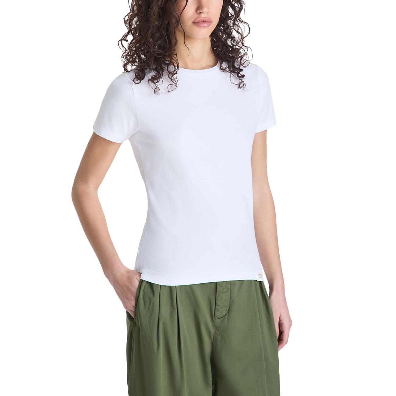 T-shirt Menta 04 In Cotone PED5664 99012414 730 BIANCO PEUTEREY 