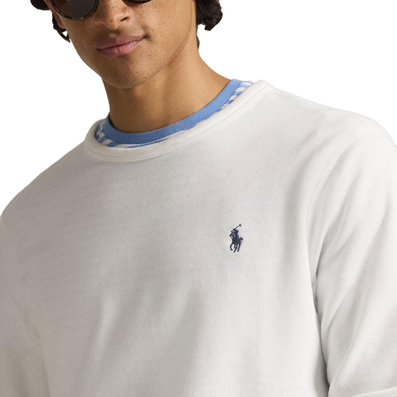 Felpa Girocollo 710A12485 005 WHITE POLO RALPH LAUREN 