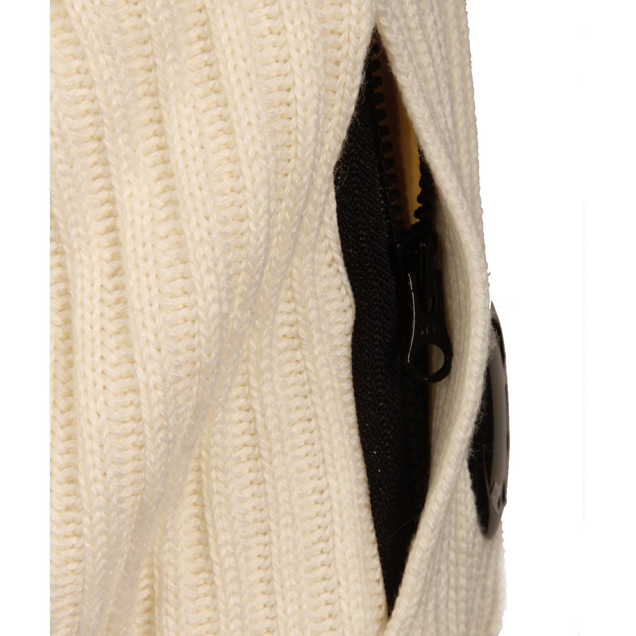 PULL. U. GC A COSTINE C/TASCHINO SULLA MANICA C/LENTE C.P. COMPANY 13CMKN204A/005292A 103 GAUZE WHITE C.P. COMPANY 