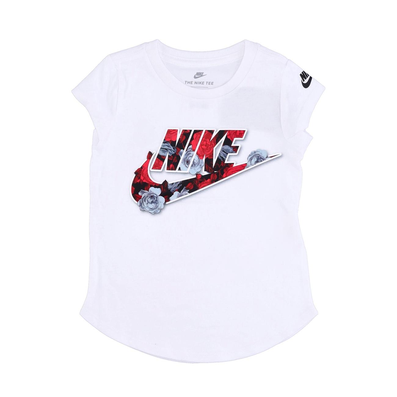 T-Shirt Wallpaper Floral Bimba Bianco NK/36J067 001WHITE NIKE 