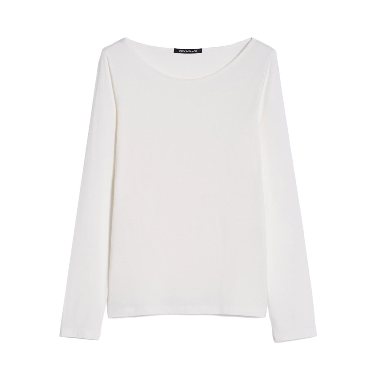 T-Shirt Nuoto Donna Avorio Unito NUOTO 2411971056200 001 AVORIO UNITO PENNYBLACK 