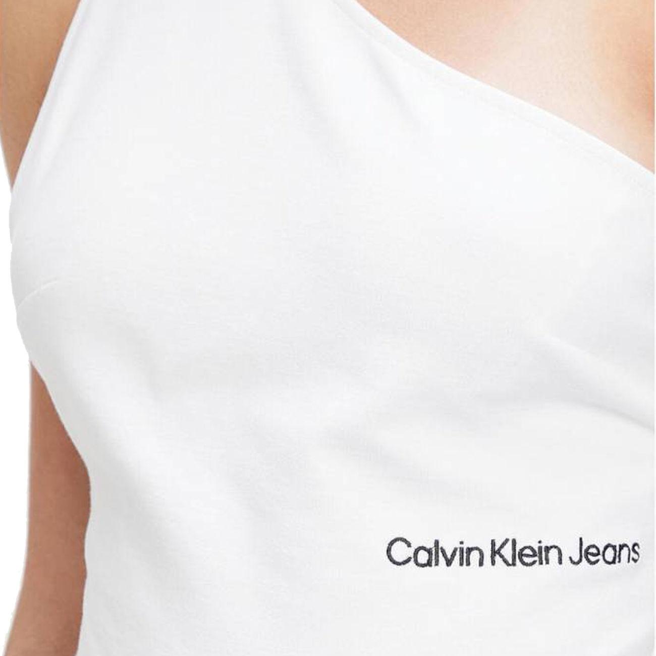 TOP D. MONOSPALLA IN JERSEY MILANO CKJ J20J220788 YAF/BRIGHT WHITE CALVIN KLEIN JEANS 
