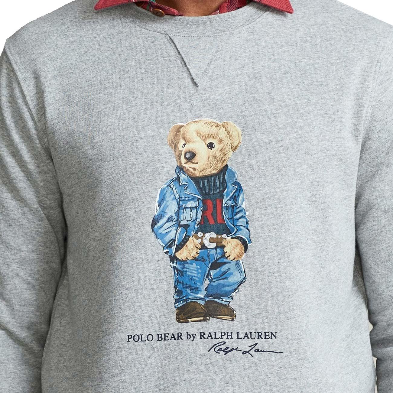 FELPA U. GC COT. C/ST. ORSO RALPH LAUREN 710853308 001 ANDOVER HEATHER DENIM POLO RALPH LAUREN 