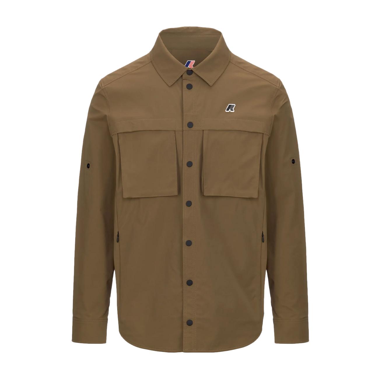 Camicia Seyne Uomo Brown Corda K3123JW 045 BROWN CORDA K-WAY 