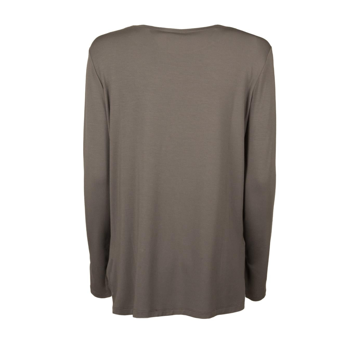 T.Shirt Scollo Barca Viscosa Stretch Donna Silver 66325 5365 SILVER LE TRICOT PERUGIA 