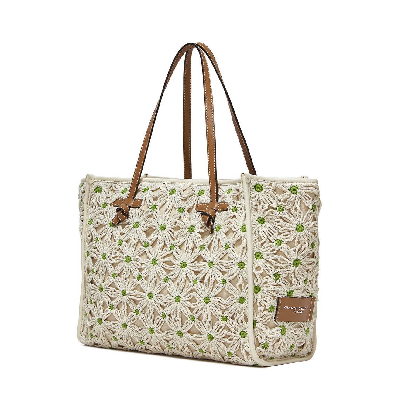 Borsa Marcella Tessuto E Pelle Donna Apple Green BS9290FLWPWR 12961 VAR. APPLE GREEN GIANNI CHIARINI 