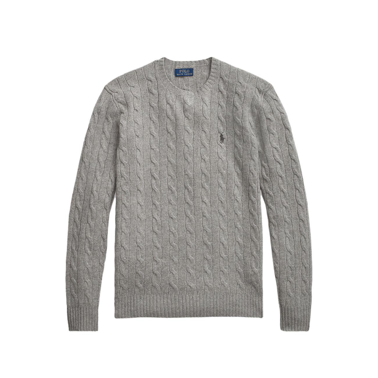Pullover In Lana Cashmere Uomo Fawn Grey Heather 710876762 012 FAWN GREY HEATHER POLO RALPH LAUREN 
