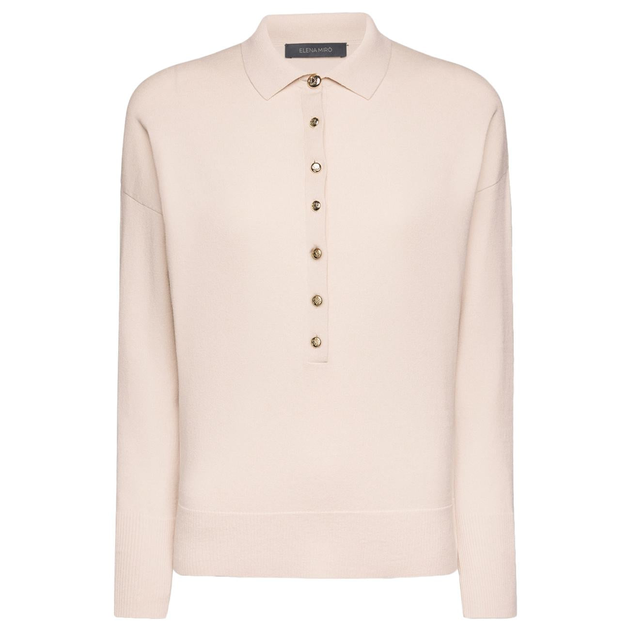 Polo Con Bottoni E Colletto M455Z000585 002 GESSO ELENA MIRO' 