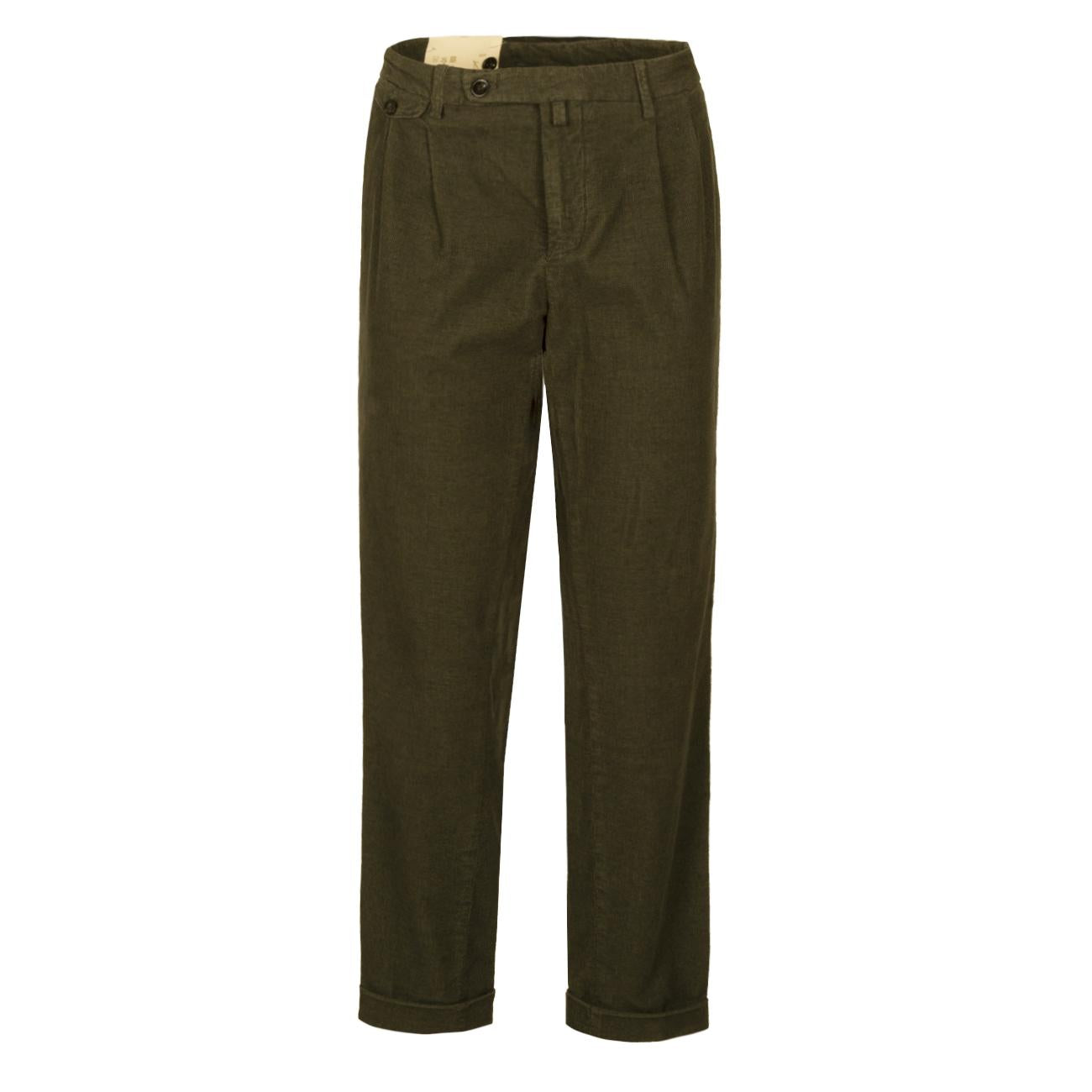 Pantaloni U. Velluto Wafer Briglia BG02/422179 62 VERDE MIL BRIGLIA 