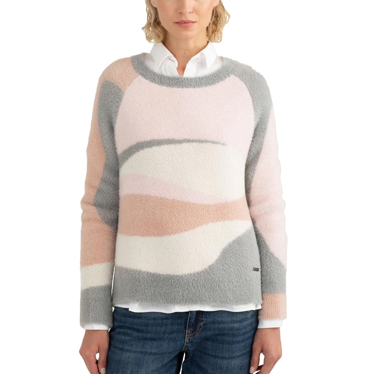 Maglia Effetto Pelliccia Multicolore FW25W28MG A0406 PINK FRED MELLO 