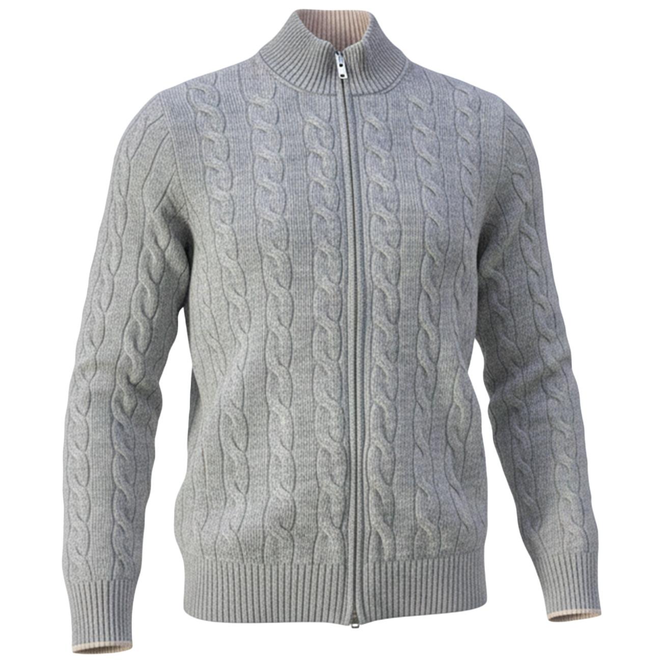 Maglia Full Zip 23161/19672 523 AZZURRO LA FILERIA 