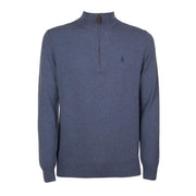 PULL. U. MEZZA ZIP LAMBSWOOL RALPH LAUREN 710876756 006 TWILIGHT BLUE HTHR POLO RALPH LAUREN 
