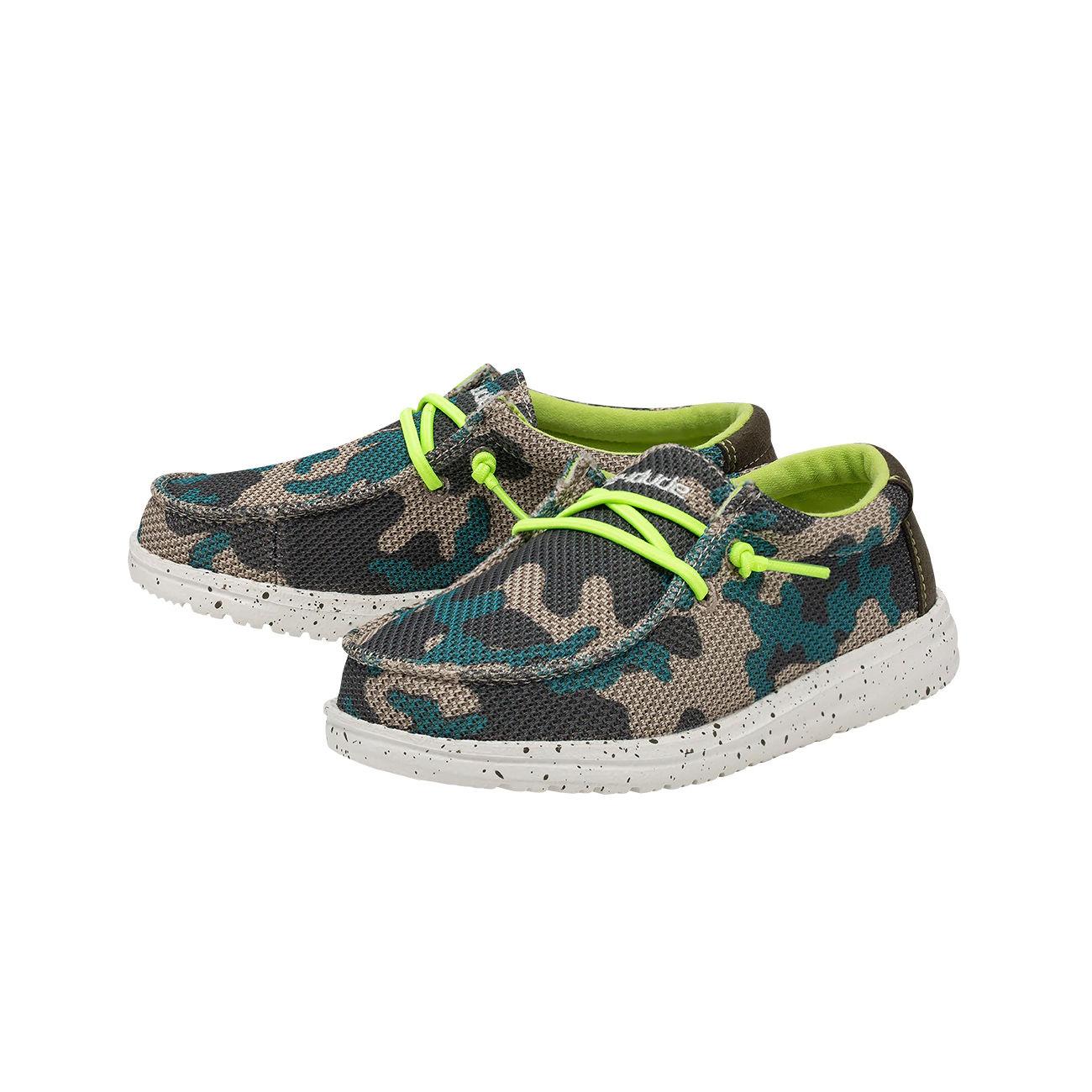 Mocassini Wally Youth Bambino Taupe Camo 13013 7034SOXTAUPECAMO HEY DUDE 