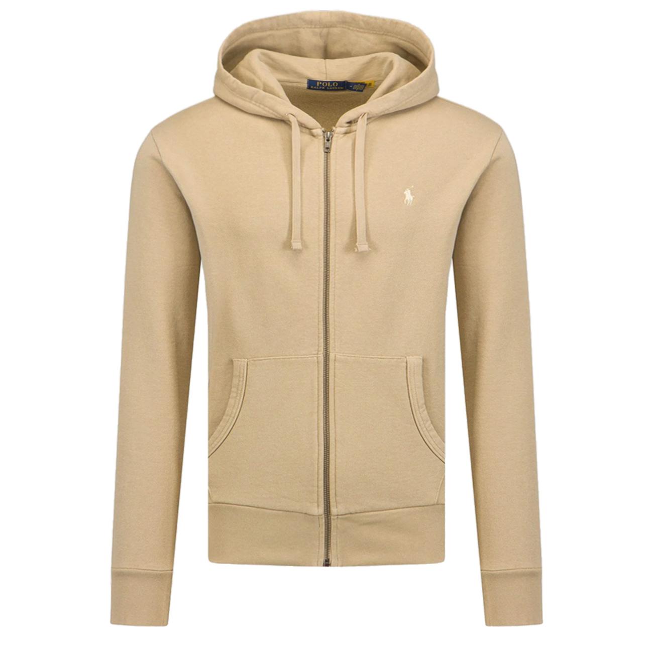 Felpa Full Zip Uomo Costal Beige 710916692 013 COASTAL BEIGE POLO RALPH LAUREN 