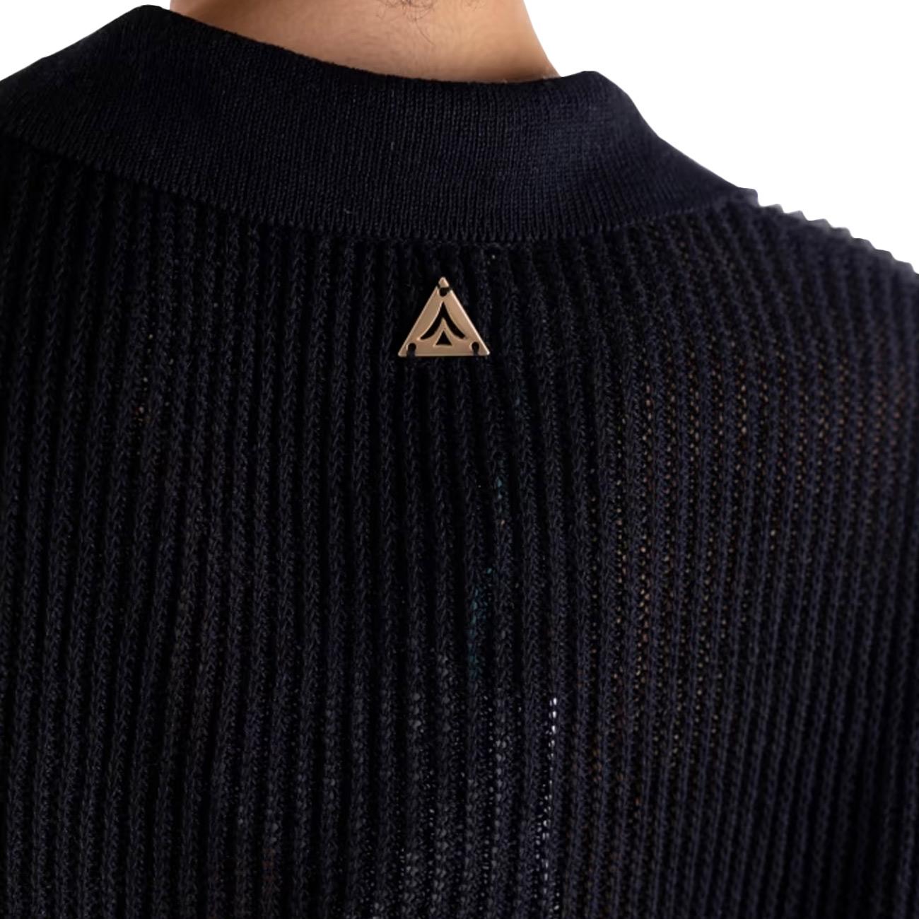 Polo Smanicata A Rete PLKD13072 NERO AKEP 