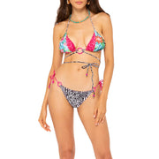 BIKINI TRIANGOLO+SLIP LACCETTI 4GIVENESS FGBW2179 LEO/PINK FLAMINGO 4GIVENESS 