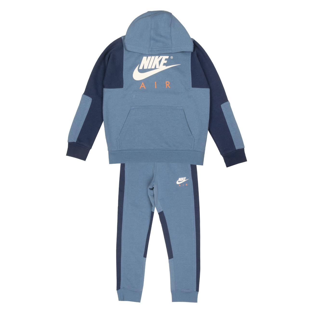 Completo Felpa Cappuccio Pantalone Bicolor Bimbo Dutch Blue NK/86I229 B8MDUTCHBLUE NIKE 