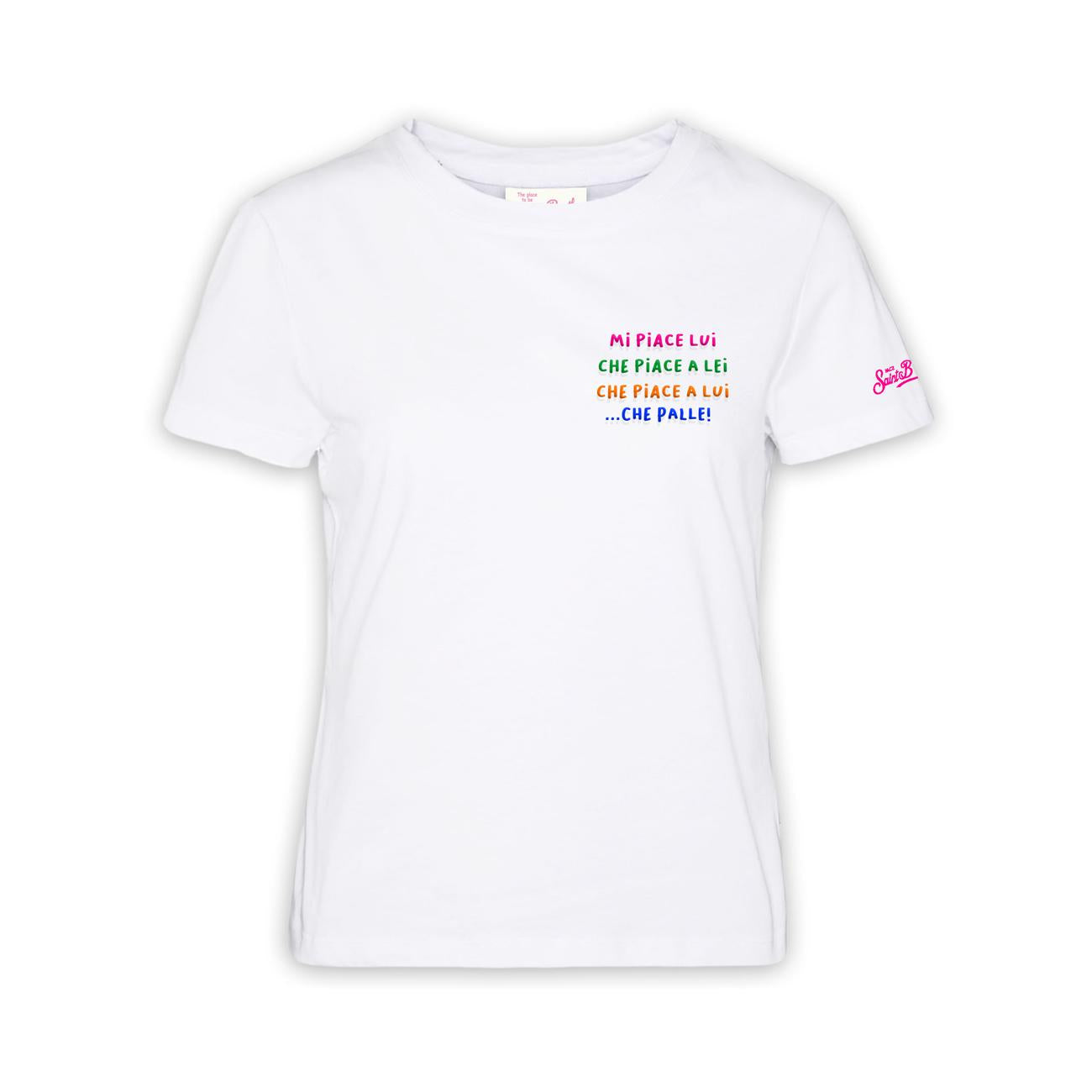 T-Shirt Emilie Donna Mi Piace Lui EMI0001 09840F MI PIACE LUI 01 EMB MC2 SAINT BARTH 