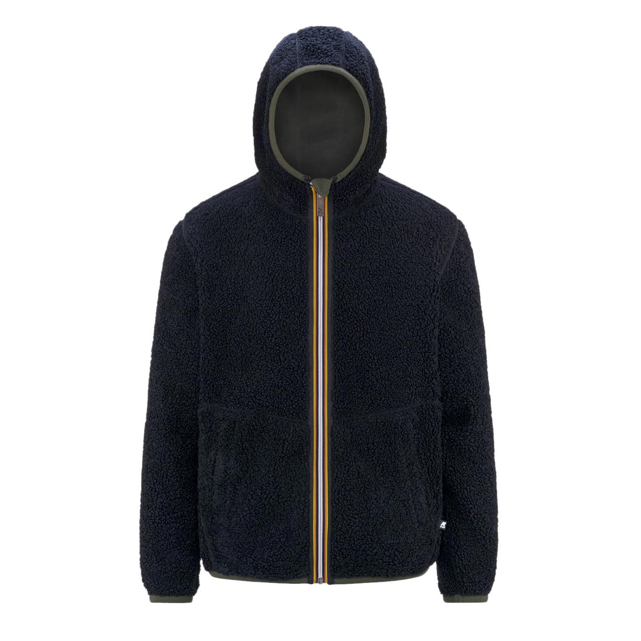 Felpa Jack Sherpa Polar Pile Uomo Verde Blu Navy K71237W AF0 VERDE/BLU NAVY K-WAY 
