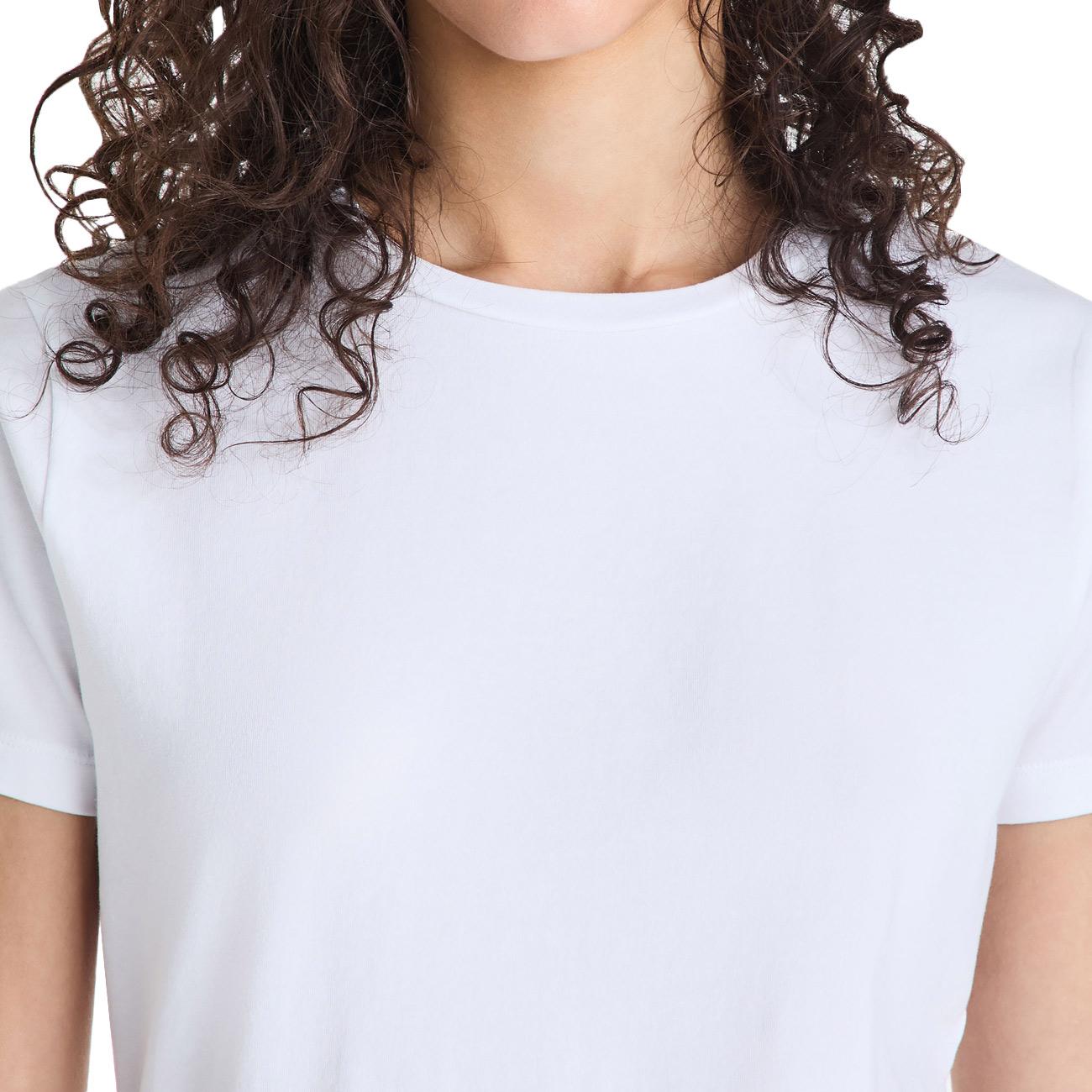 T-shirt Menta 04 In Cotone PED5664 99012414 730 BIANCO PEUTEREY 
