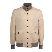 GIUBBINO U. BARRACUDA IN JERSEY C/BOTTONI LBM 35203/2/9314 ECRU/GRIGIO L.B.M.1911. 