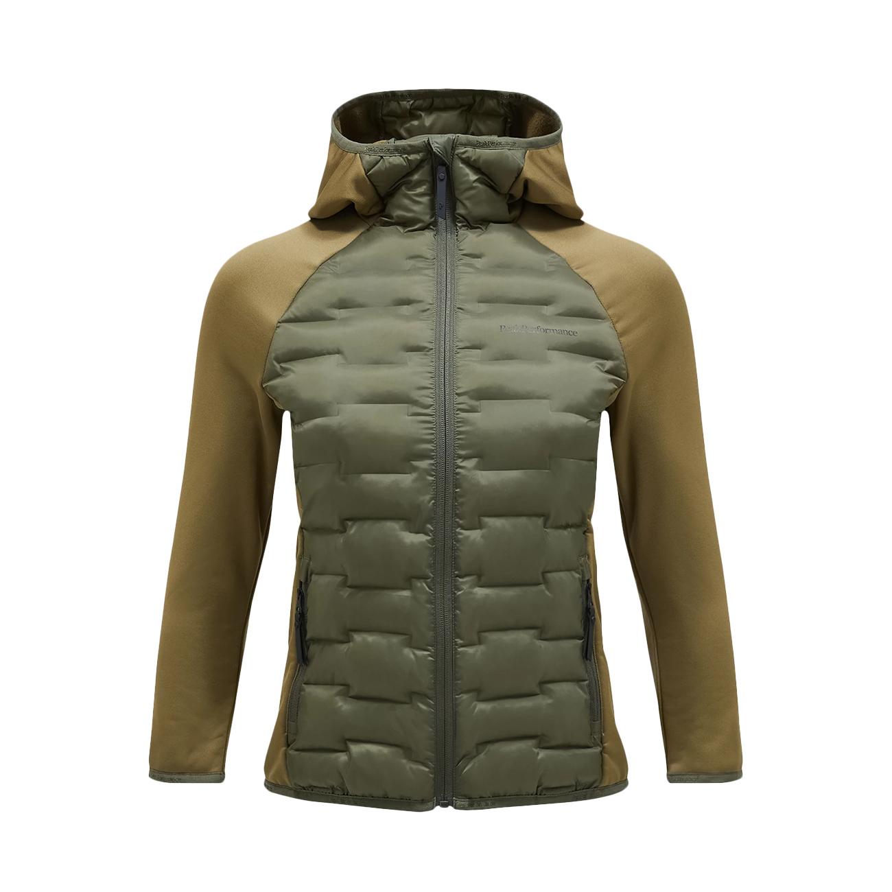 Felpa Argon Hybrid Donna Pine Needle Snap Green G79448 040 PINE NEEDLE/SNAP GREEN PEAK PERFORMANCE 