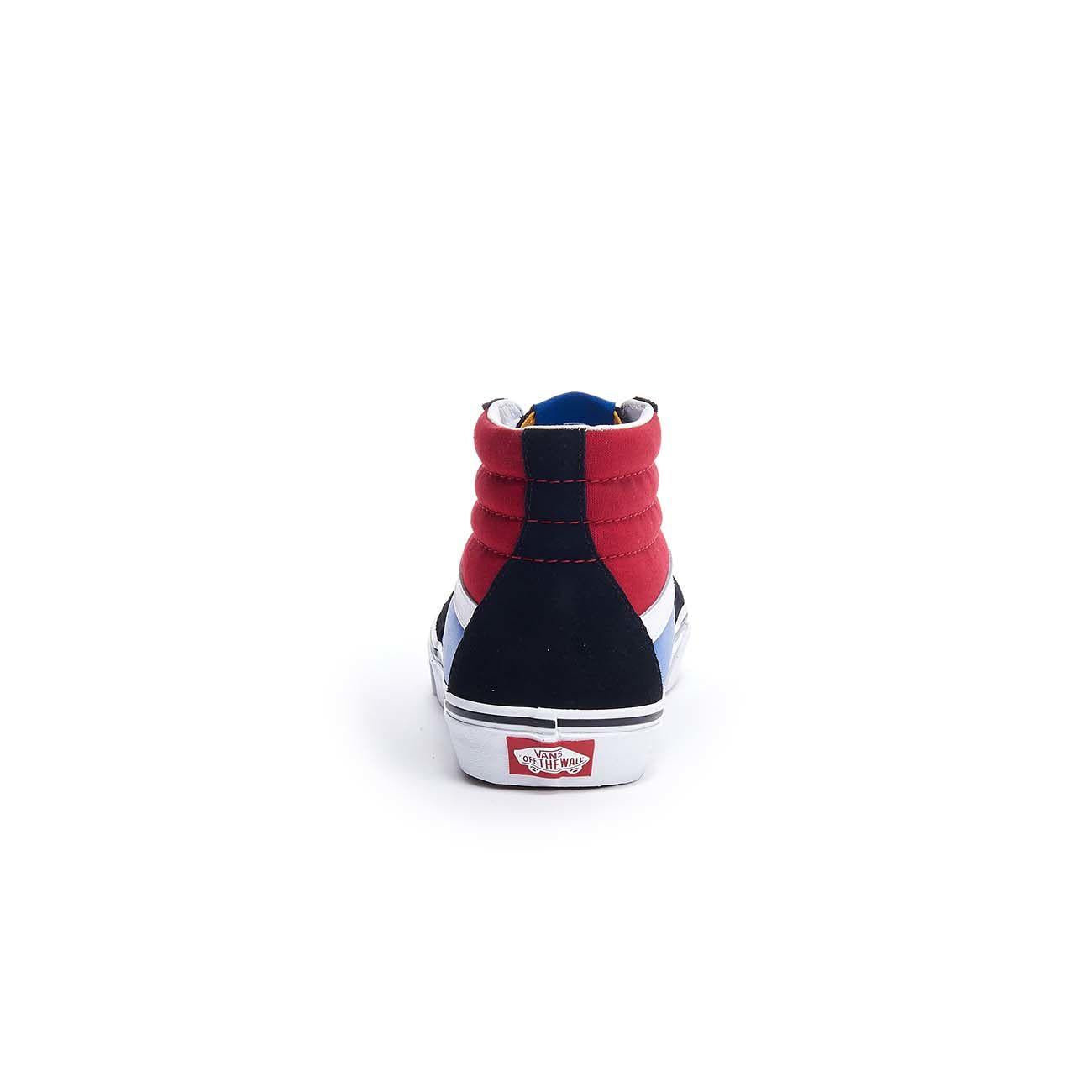 Sneaker Alta Sk8-Hi In Tessuto E Ecopelle Bambino Black Chilli Pepper VN0A4UI2 9AM1BLKCHILLIPEPPER VANS 