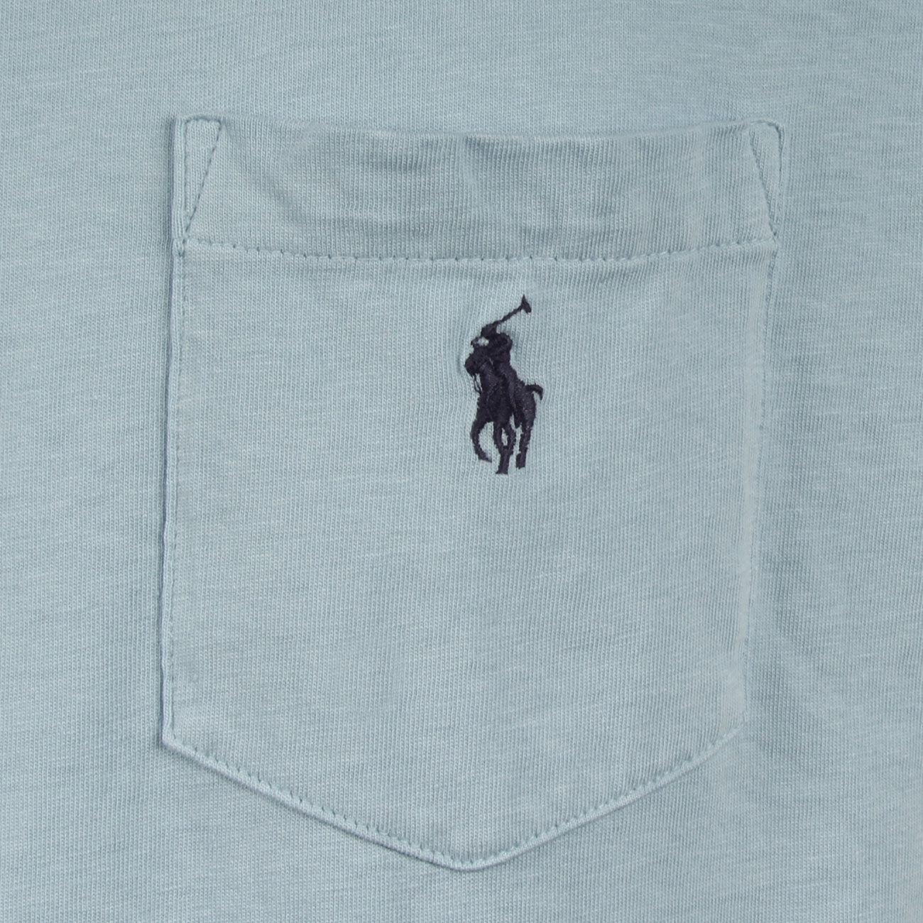 T-SHIRT U.GC MM C/TASCH. JERS. COT.DELAVE` CUSTOM/SLIM RALPH LAUREN 710835756 016 POWDERBLUE POLO RALPH LAUREN 
