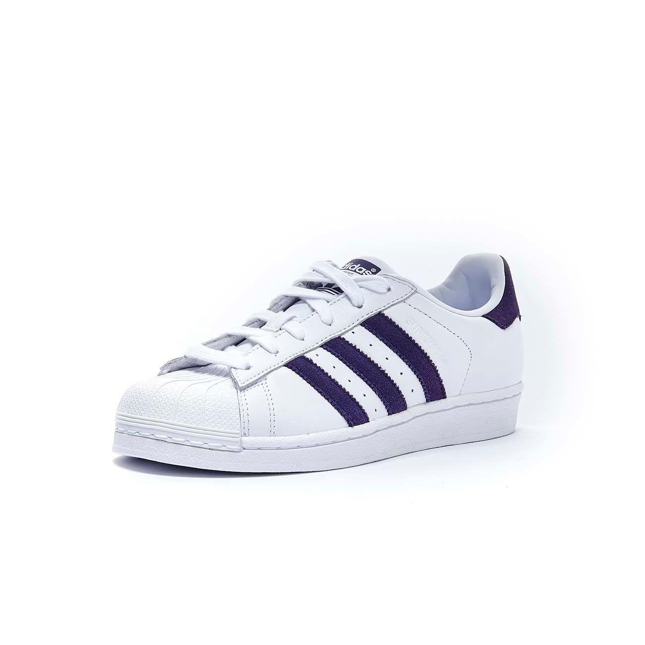 ADIDAS Sneaker Superstar Donna White Leg Purple EF9241 FTWWHT/LEGPUR/FTWWHT 