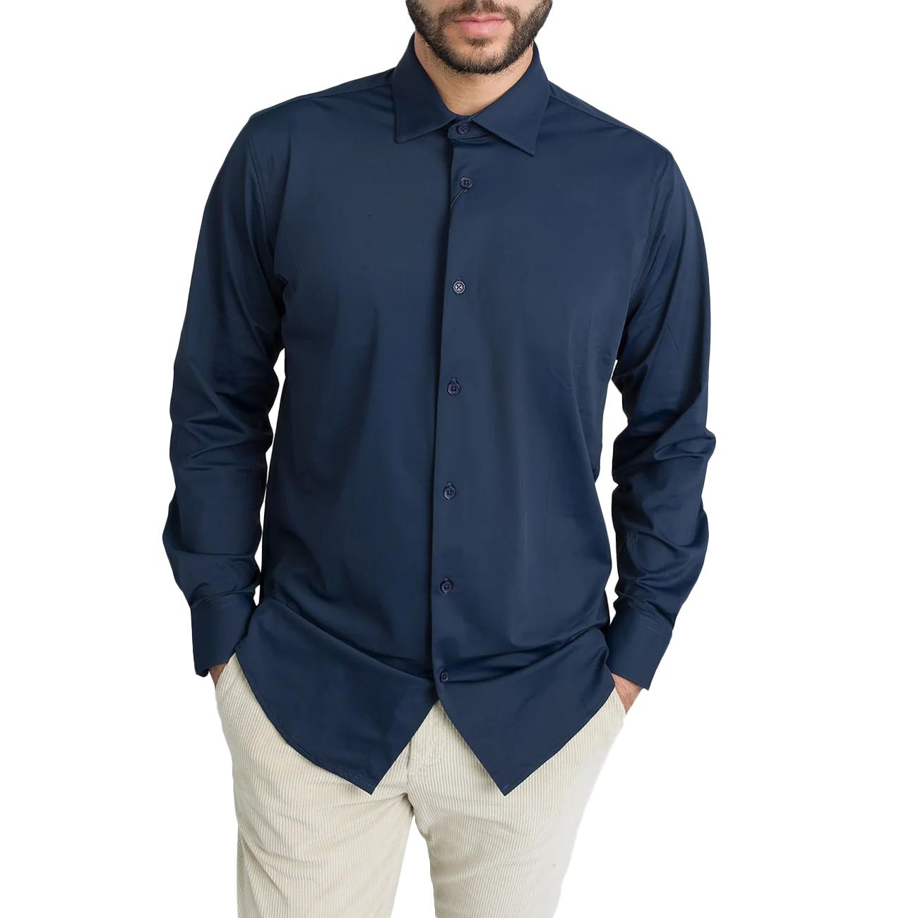 Camicia Collo Francese MK9930012 BLUE MARKUP 