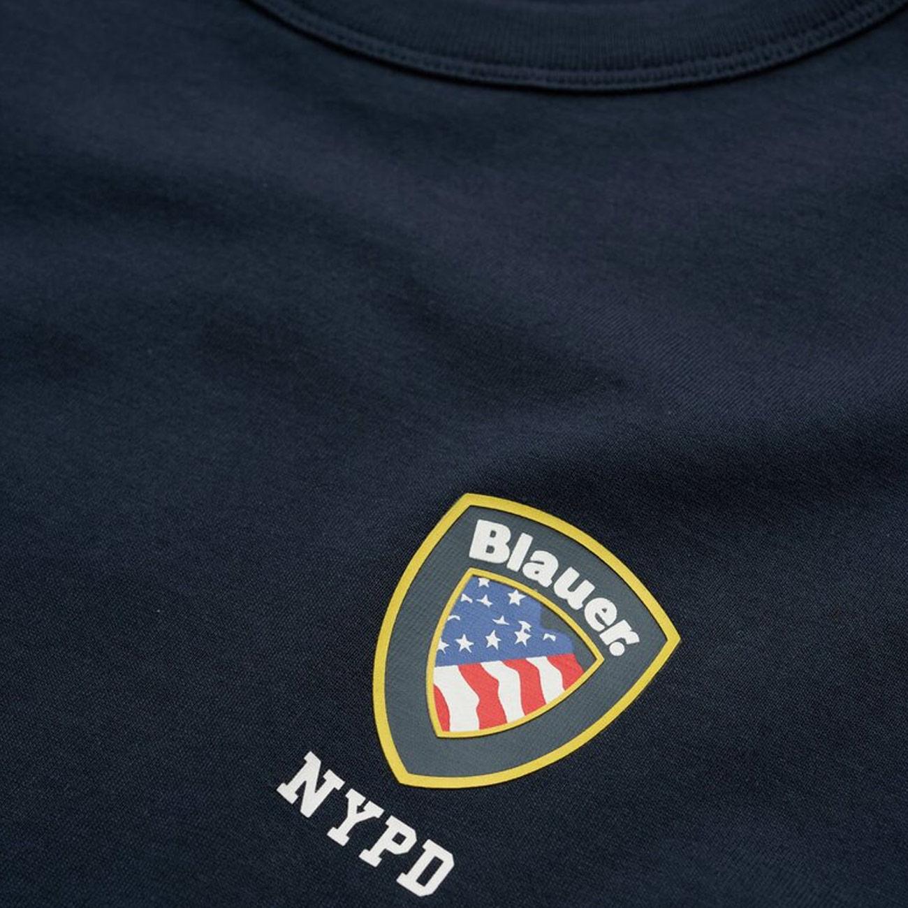 T-Shirt Nypd Irving 25SBLUH02196-004547 888 BLU BLAUER 