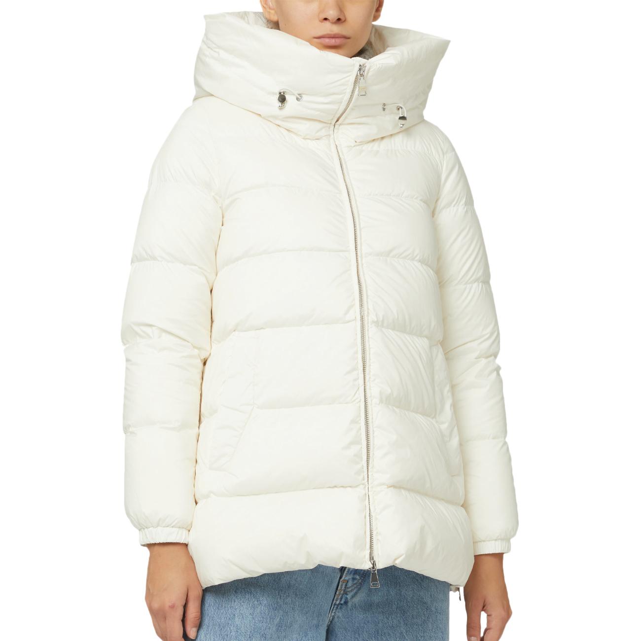 Giacca Imbottita Con Collo Regolabile Donna Ivory 6AW443 1132 IVORY ADD 