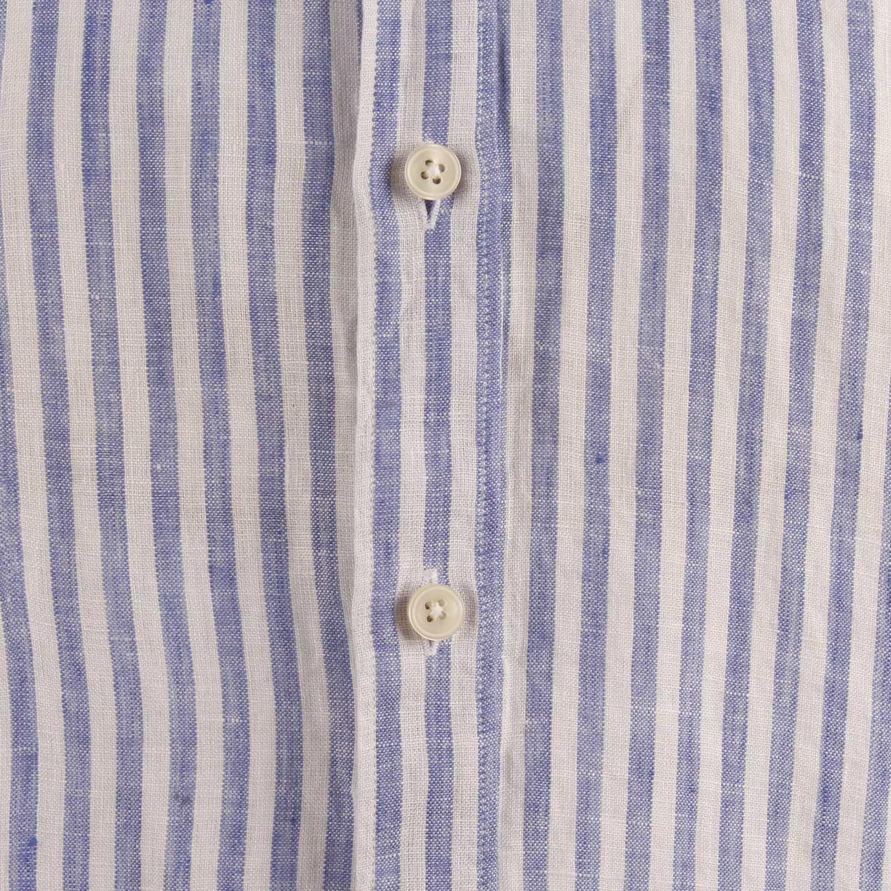 CAMICIA U. M/L RIGATA C/FRANCESE GUGLIELMINOTTI U3ECUU RC4/B.CO/BLU GUGLIELMINOTTI 