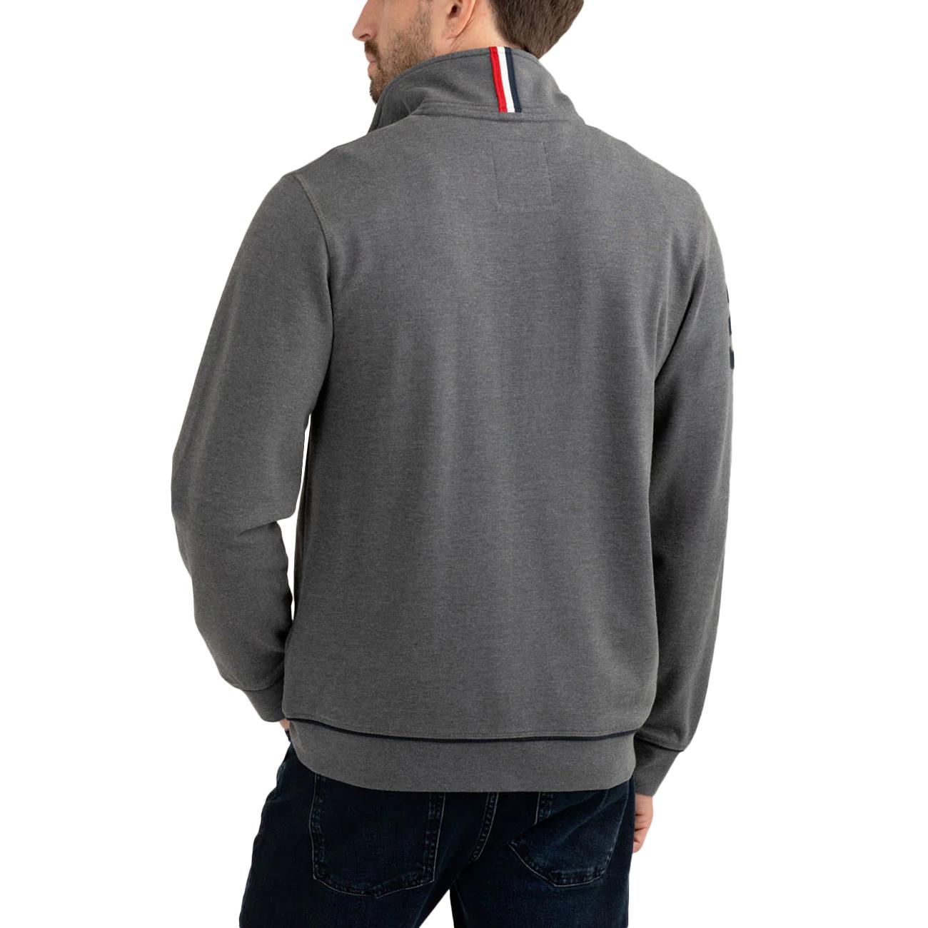 Felpa Full Zip Con Dettagli Americani FM25W20FZ A0953 ANTRACITE MELANGE FRED MELLO 