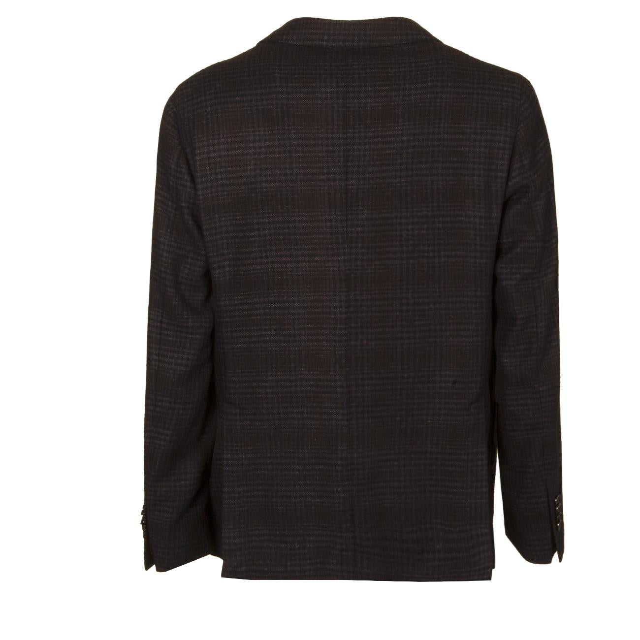 Giacca U. 2 Bott. Tasca Appl. Check Sovratinto Lana L.B.M 25536 2887 5 NERO/BLU/MORO L.B.M.1911. 