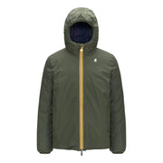 Giubbotto Corto Jack Eco Stretch Thermo Reversibile Uomo Verde Blu Navy K4121NW AF0 VERDE/BLU NAVY K-WAY 