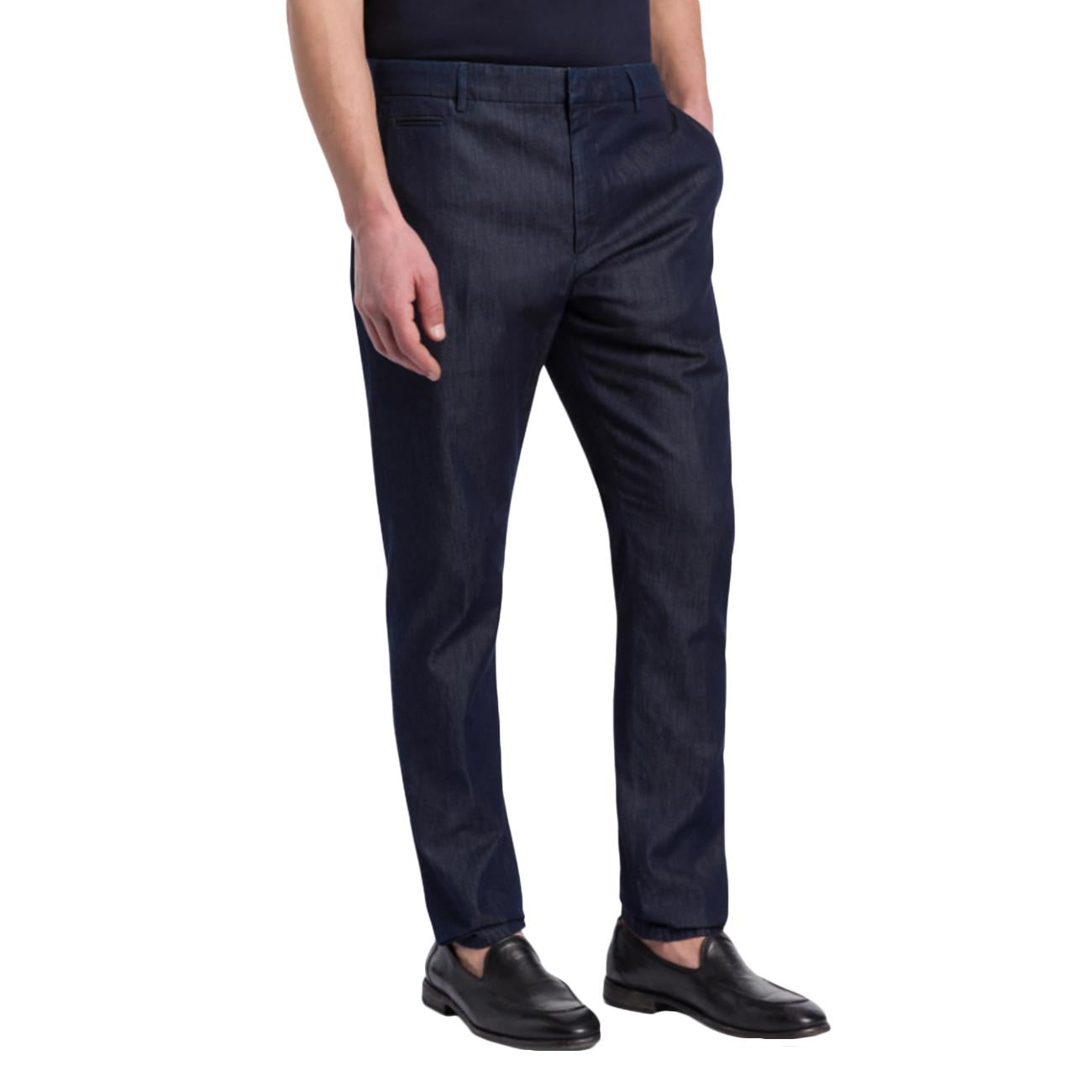 Pantaloni Joe Carrot In Denim Fisso UP615_DF0293U_LT3 800 BLU DONDUP 