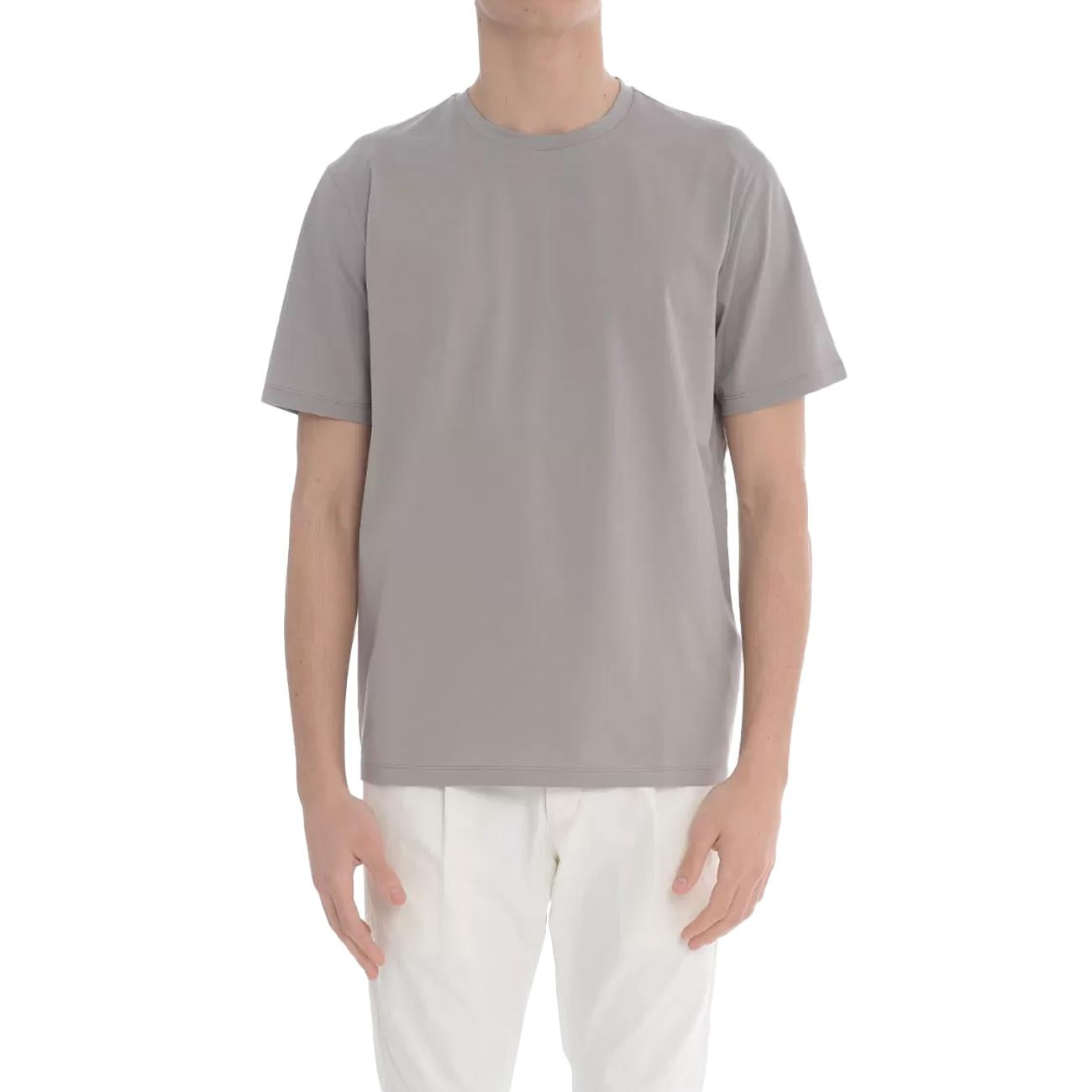 T-Shirt In Cotone Elasticizzato Superfine JG000174U-52003 9408 GRIGIO HERNO 