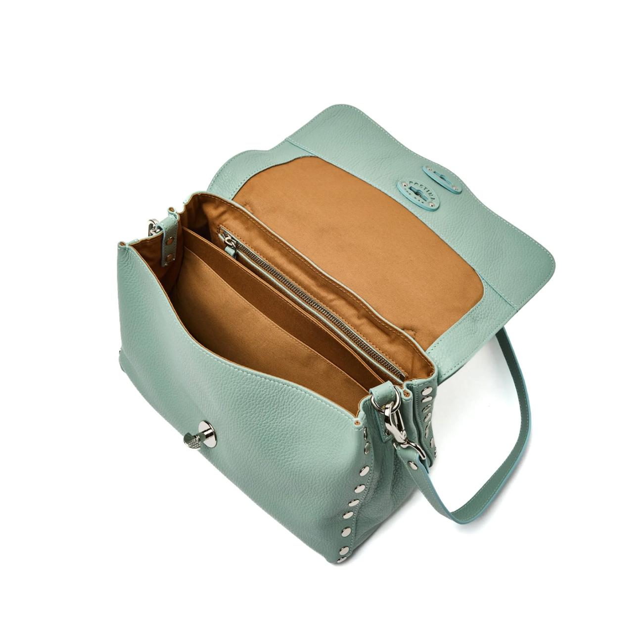 Borsa Postina S Daily Donna Nero 068010 0040000 S Z0495 GREEN PIPERITA ZANELLATO 