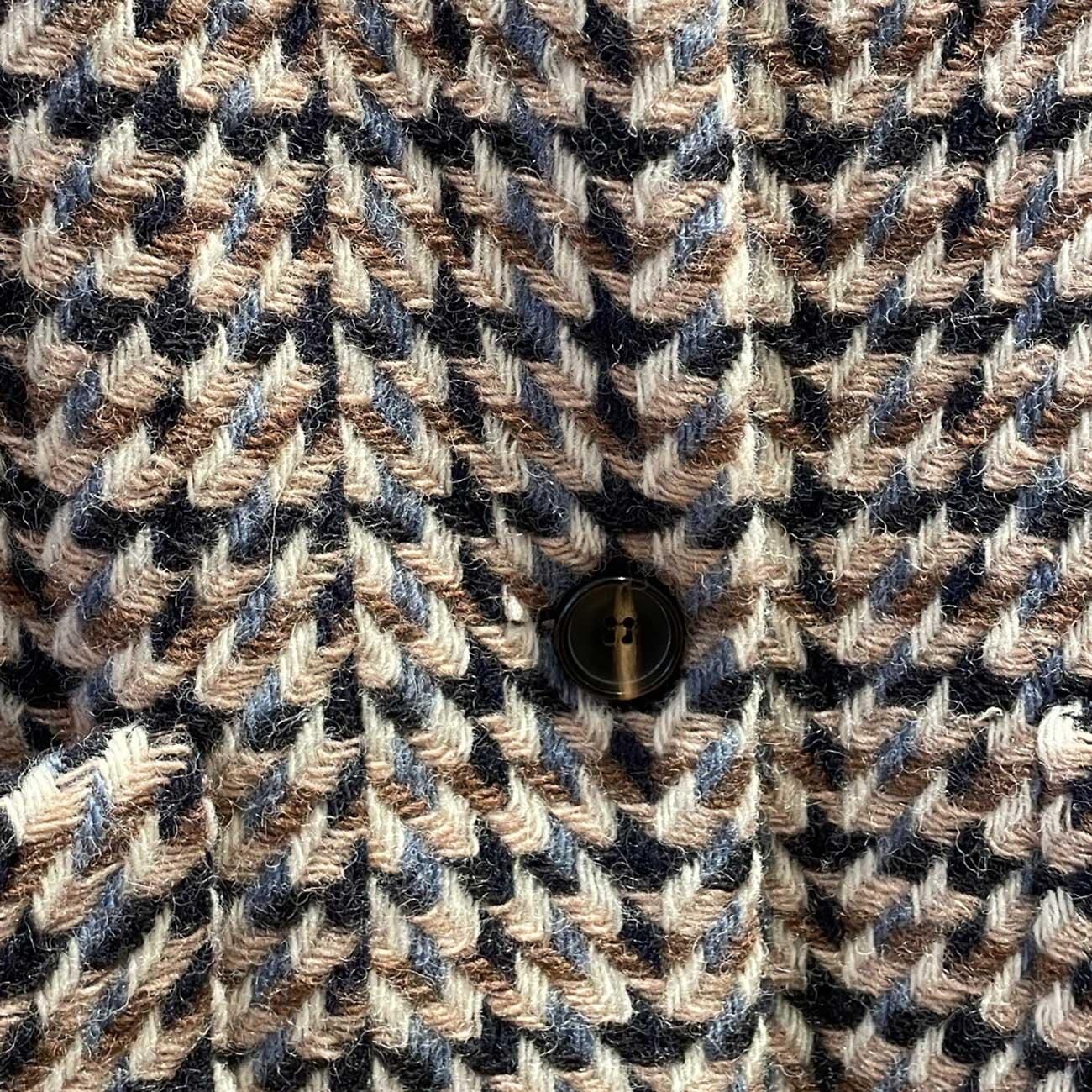 Cappotto Giosue Micro Pied De Poule EC001WT5042 752 NAVY BEIGE MASCHERONI 