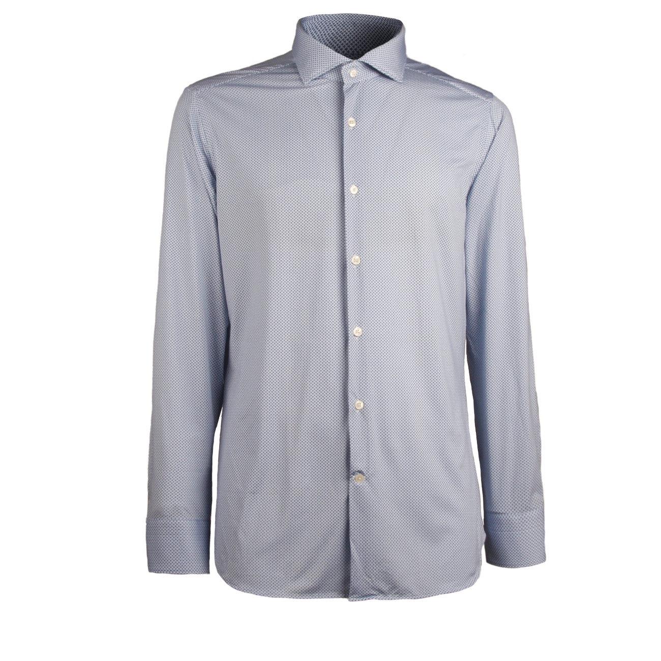 Camicia Fantasia Uomo Bianco Blu QKPCJE FE1/B/CO/BLU GUGLIELMINOTTI 