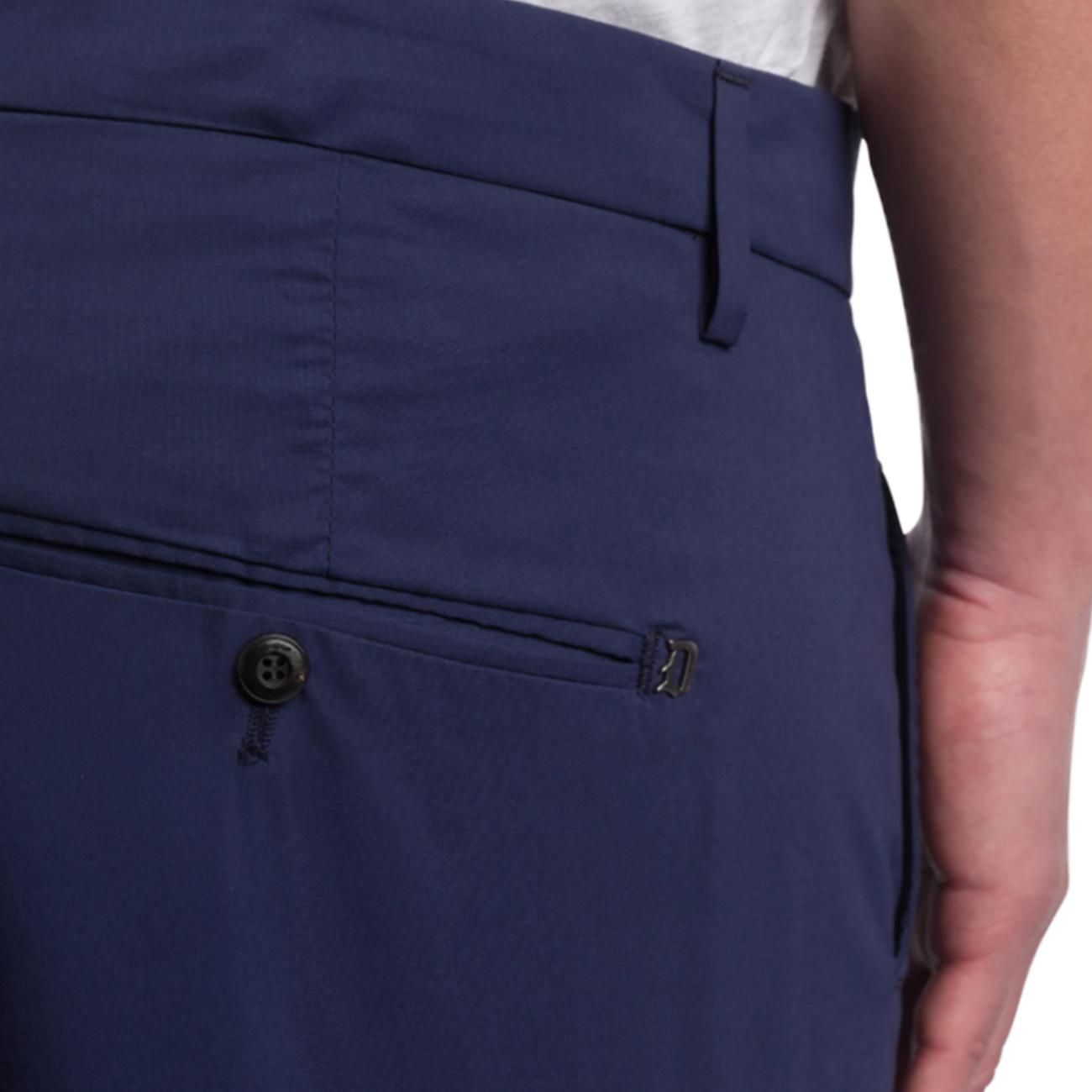 Pantaloni Gaubert Slim In Popeline Cotone E Nylon UP235_PS0020U_002 866 BLU APERTO DONDUP 