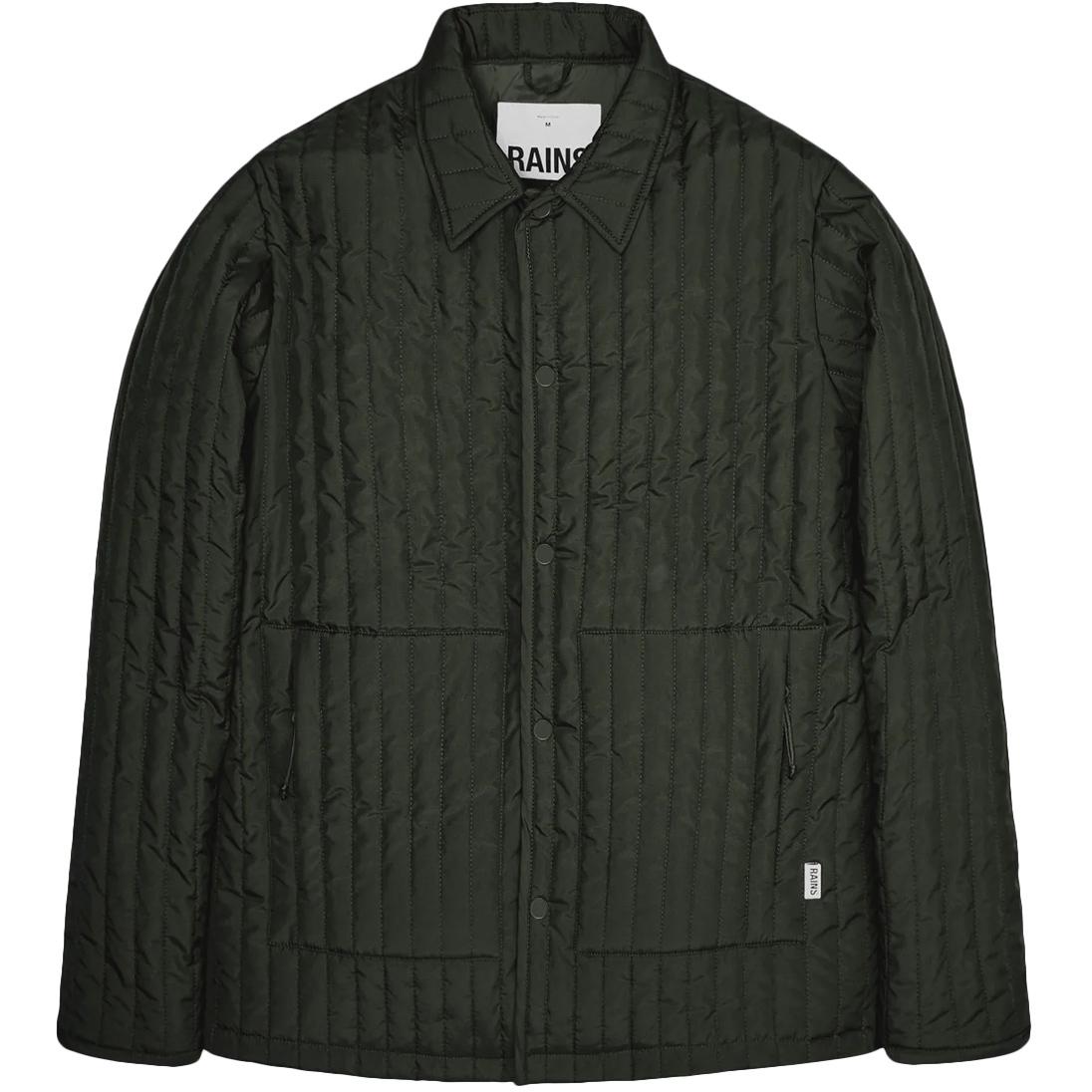 RAINS Giacca Trapuntata Liner Shirt Unisex Green RA18610 GREEN 