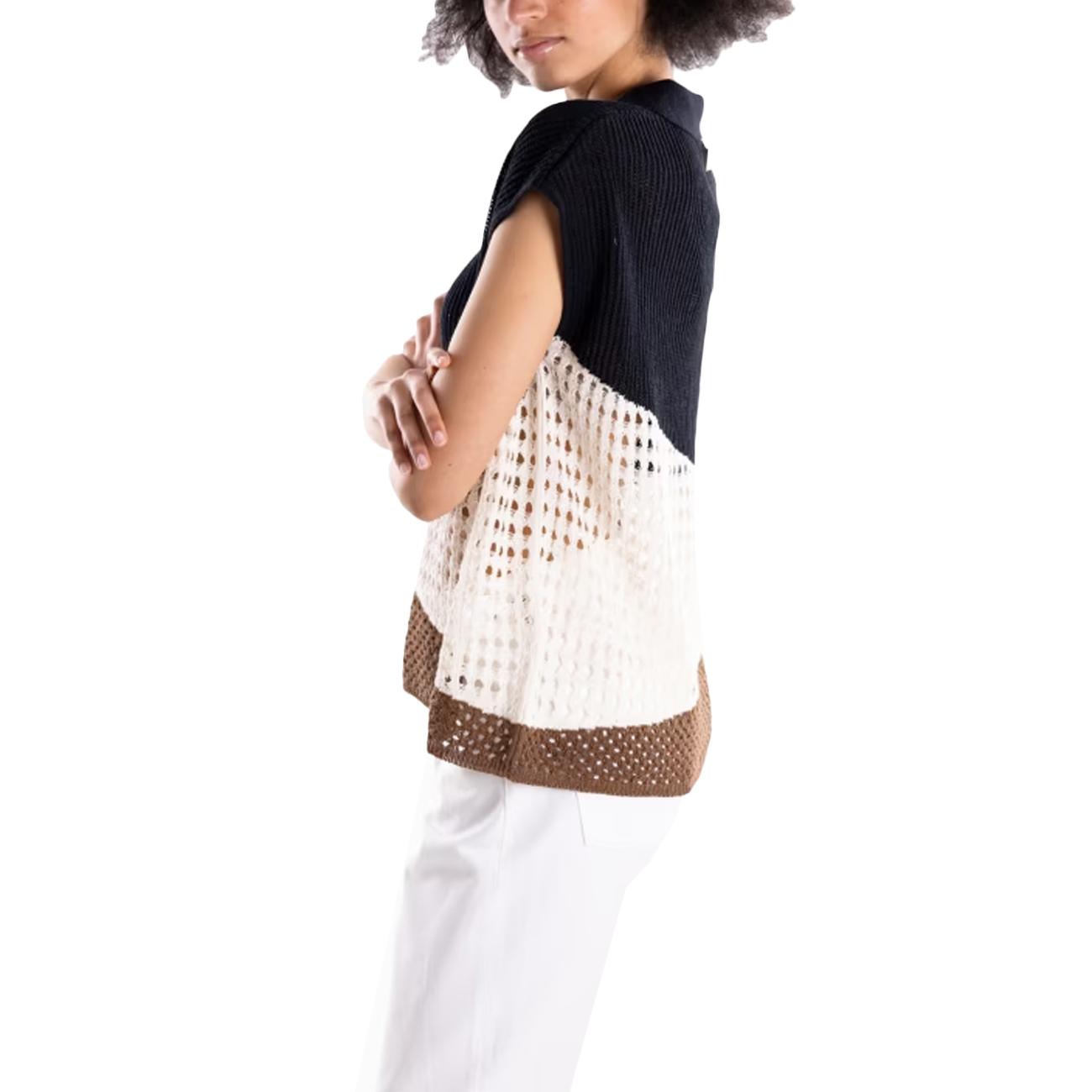 Polo Smanicata A Rete PLKD13072 NERO AKEP 